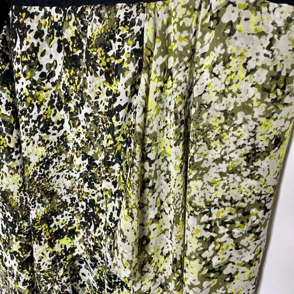 Lane Bryant Skirt Womens Plus 26 / 28 elastic waist Green Brown Sheer Layered - Picture 5 of 7